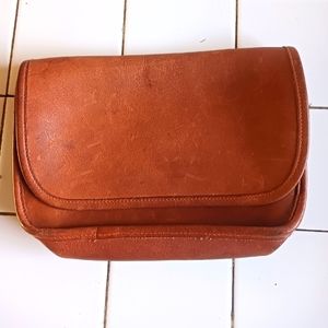 Brown Coach flap front purse